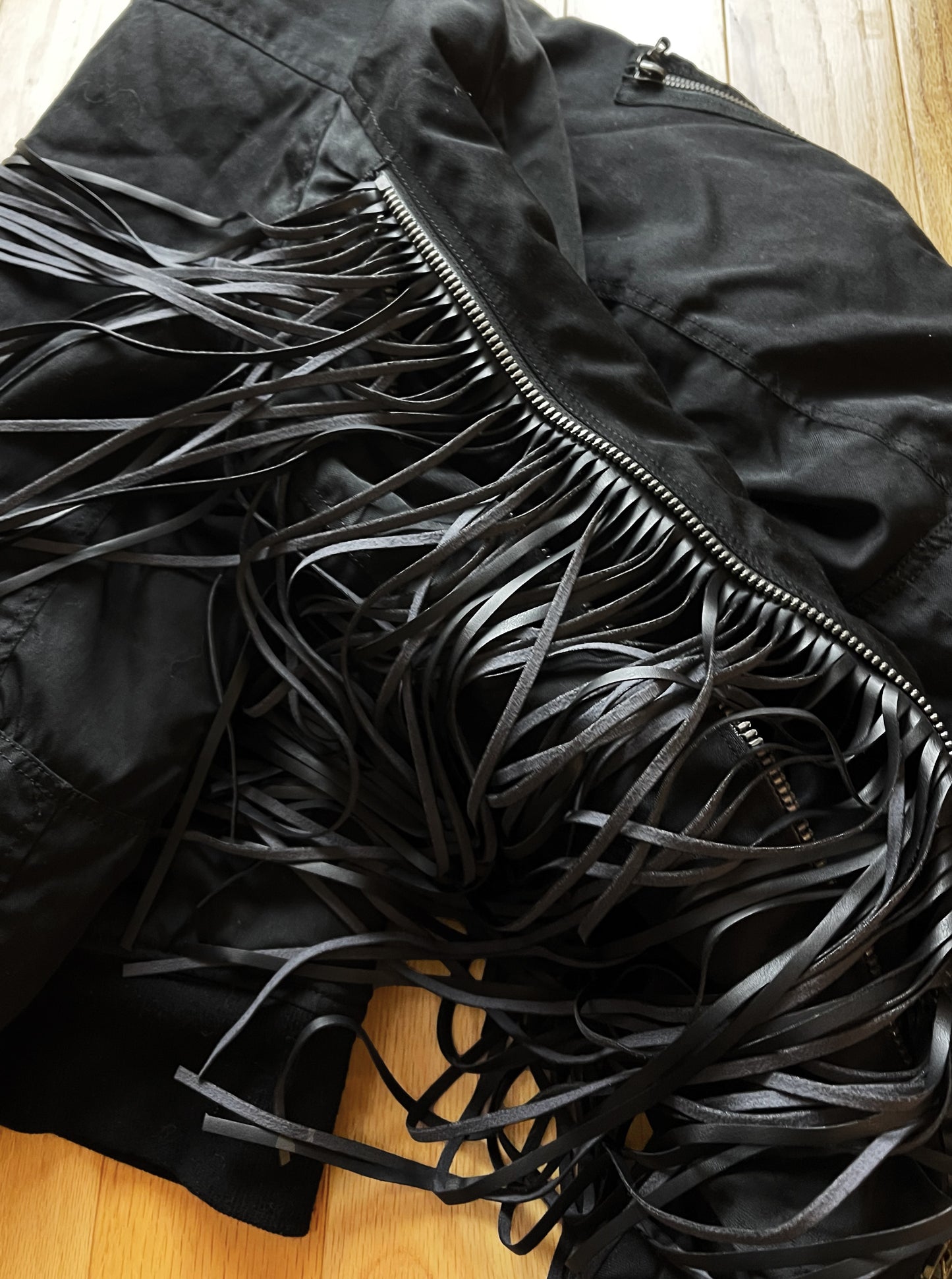 Autumn Winter 2018 Julius ‘Concealed Fringe’ MA-1 Black Zip Bomber Jacket