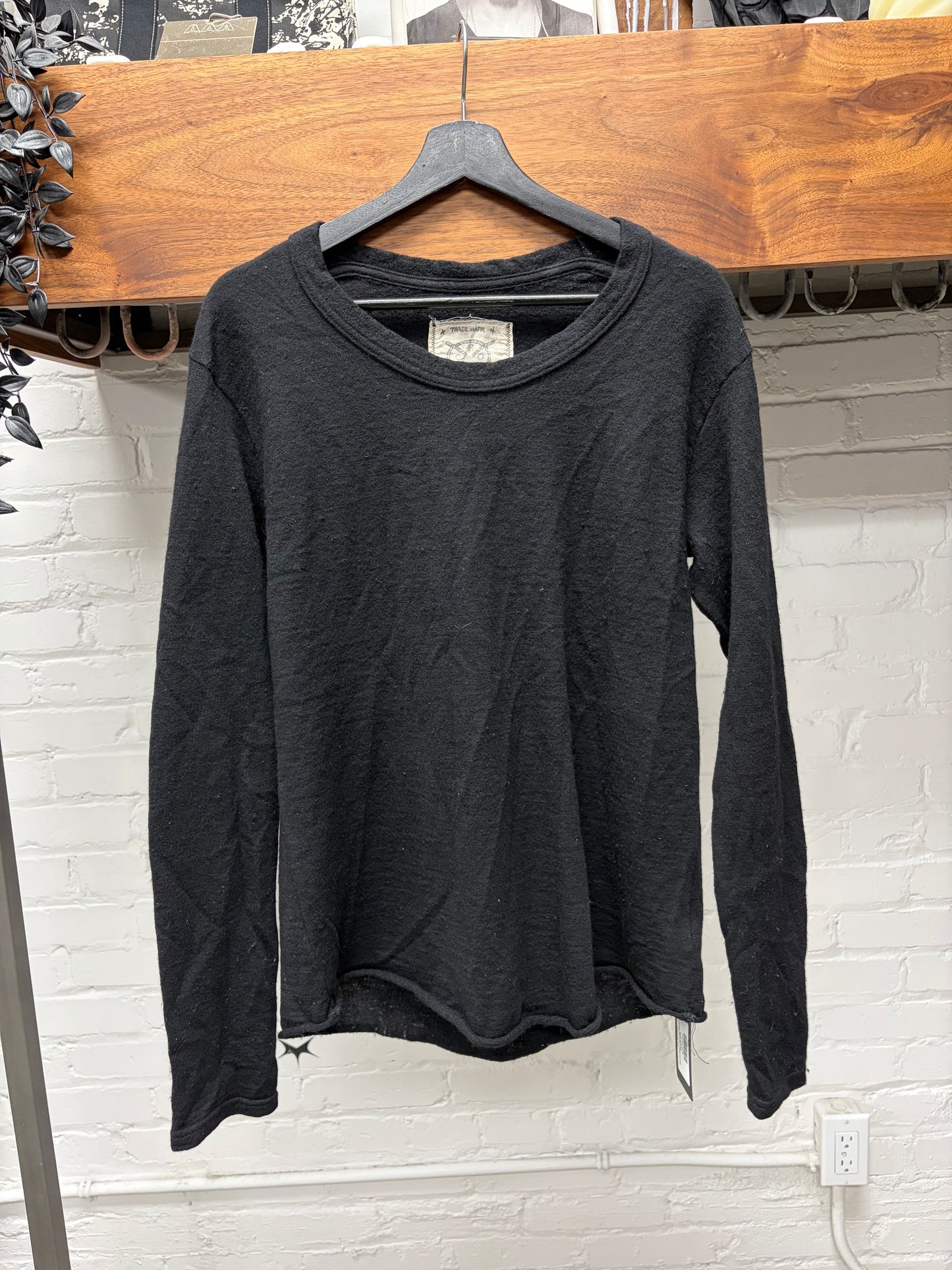 Kapital Wool Layering Black Long Sleeve Shirt