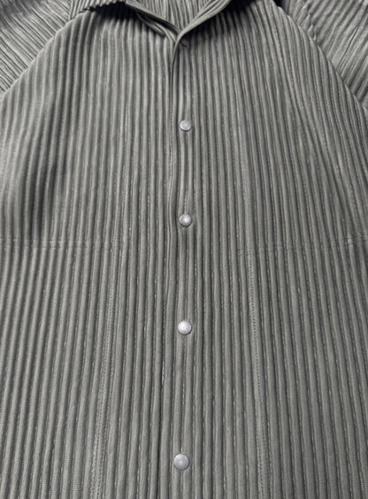Issey Miyake ‘Homme Plisse’ Pleated Button Snap Jacket