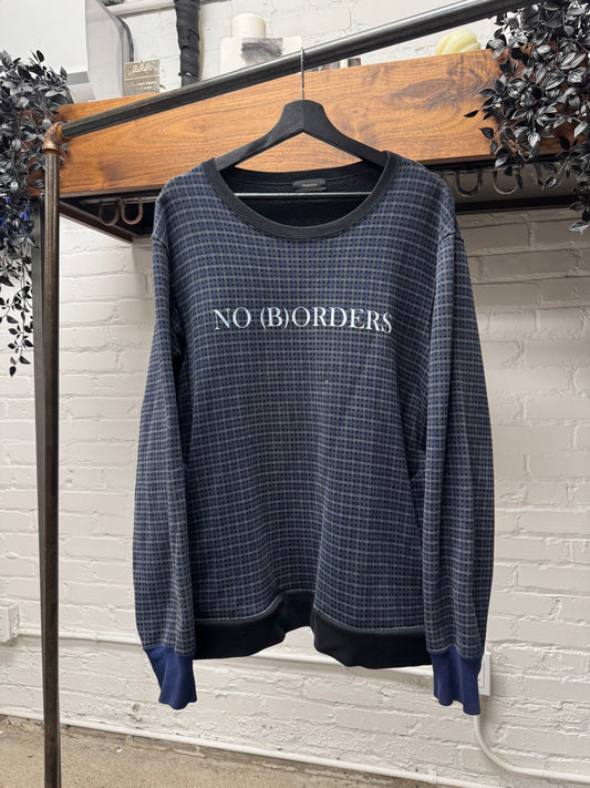 AW2015 Undercover ‘No Borders’ Plaid Crewneck Sweatshirt