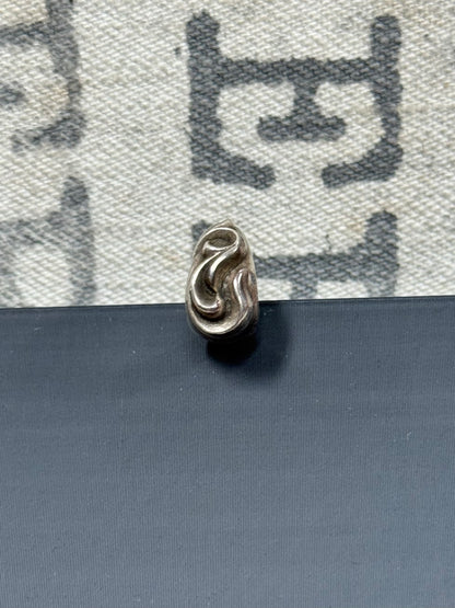 Chrome Hearts Curved ‘Tear Drop’ 925 Silver Earring