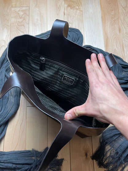 Spring Summer 1999 Prada Leather Tote Bag