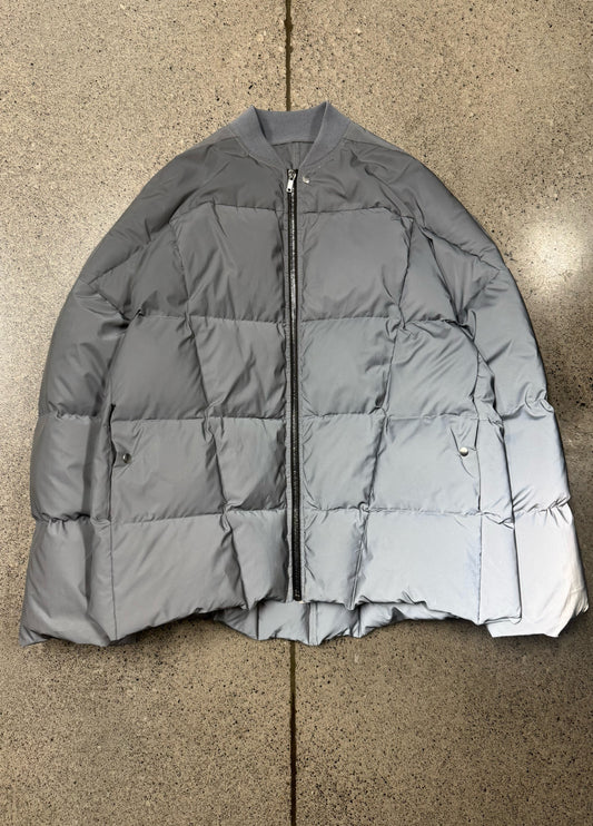 AW2022 Rick Owens Mainline ‘Strobe’ 3M Reflective Padded Bomber Jacket