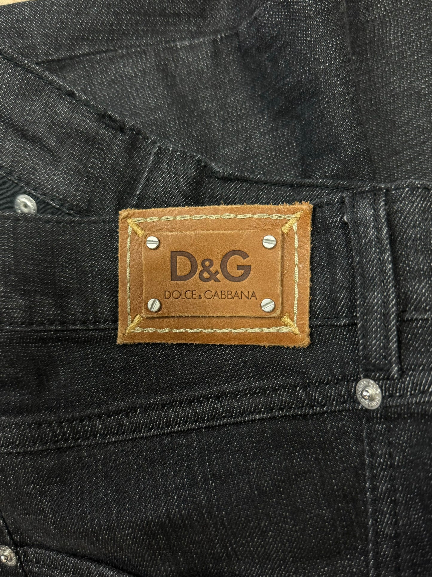 2000s Dolce & Gabbana Black Low Rise Slim/Skinny Denim