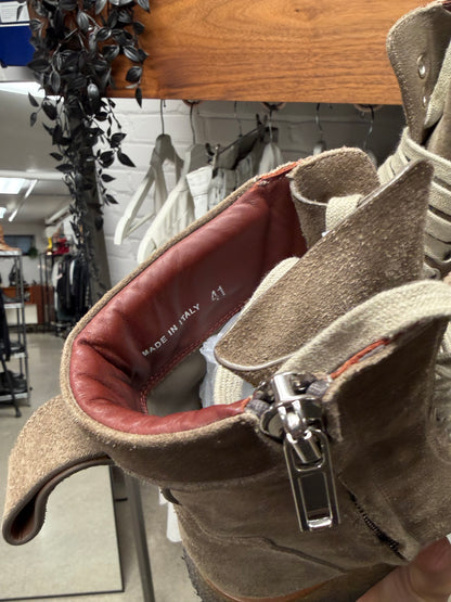 SS2021 Rick Owens ‘Phelegethon’ Dust Lace Up Para Boots