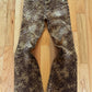 Tornado Mart Snakeskin Print Flared Leg Denim