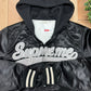 SS2014 Supreme ‘Black Satin’ Hooded Varsity Jacket