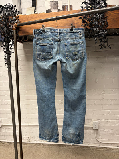 2000s Rick Owens ‘Slab’ Dirt Washed Blue Carpenter Denim
