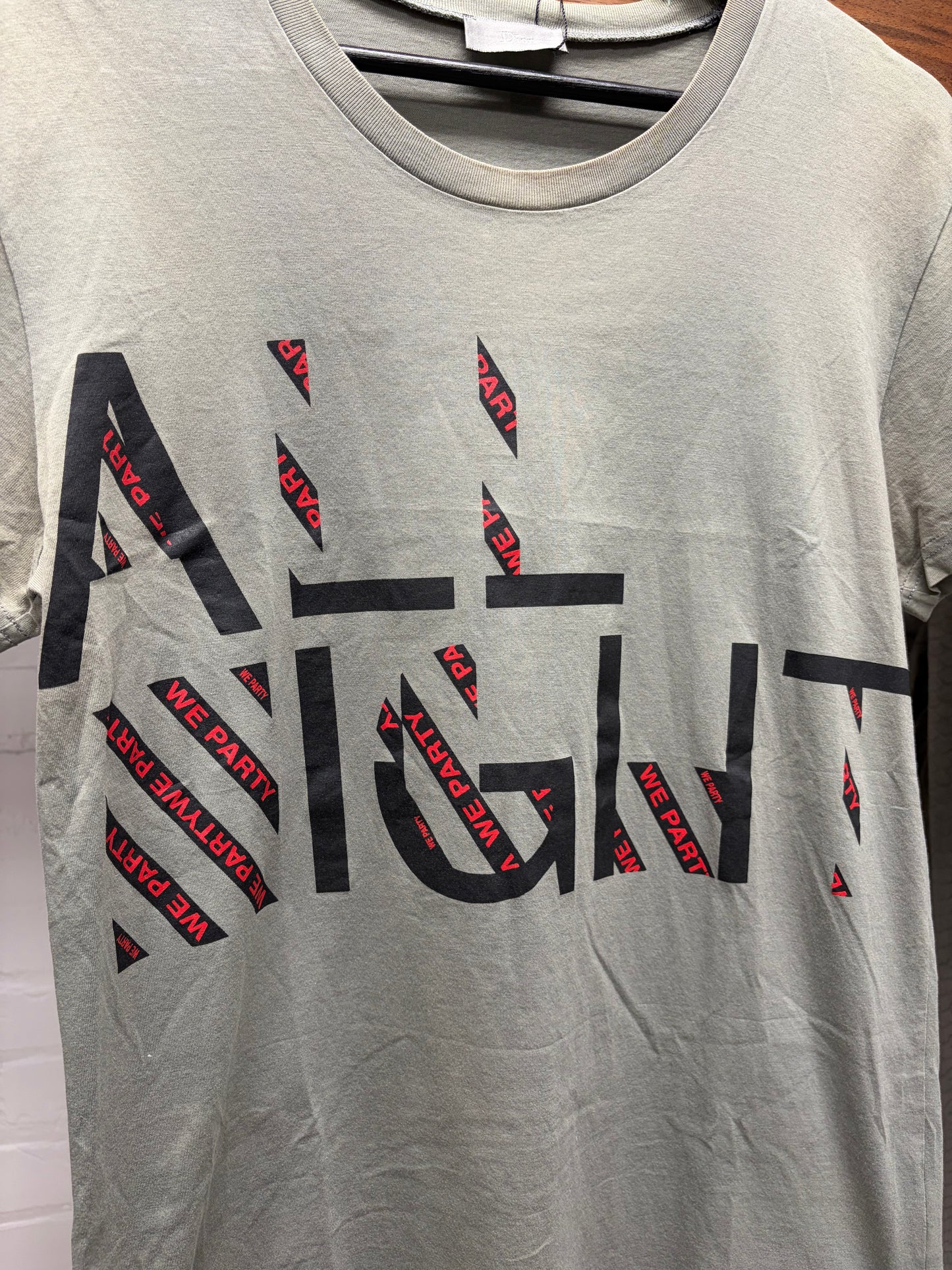 AW2010 Dior Homme ‘Party All Night’ Slogan T-Shirt