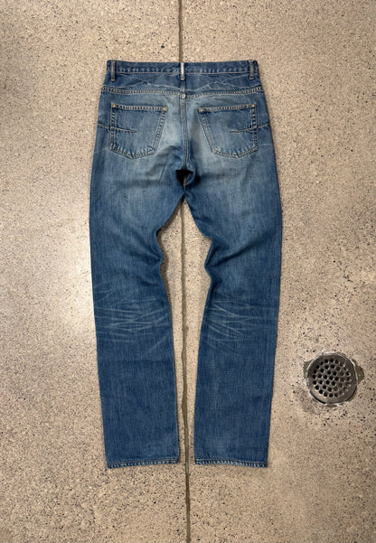 Dior Homme Distressed Blue Skinny Jeans