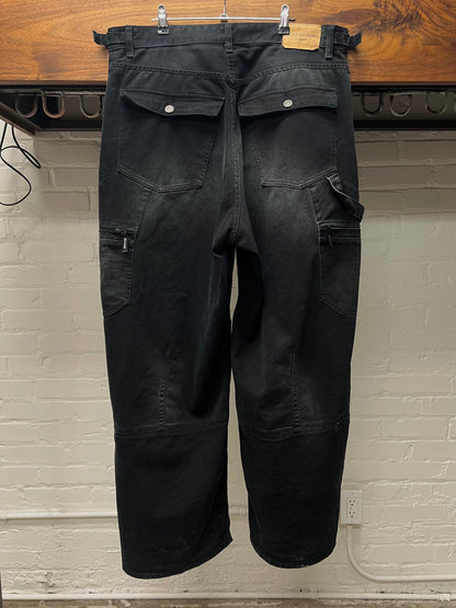 Balenciaga Faded Blue Wide Leg Carpenter Denim