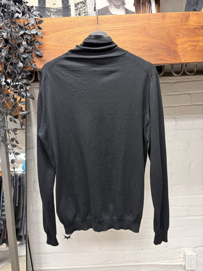 Prada Black Wool Knit Roll Neck Sweater