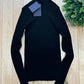 Prada Black Ribbed Turtleneck Sweater