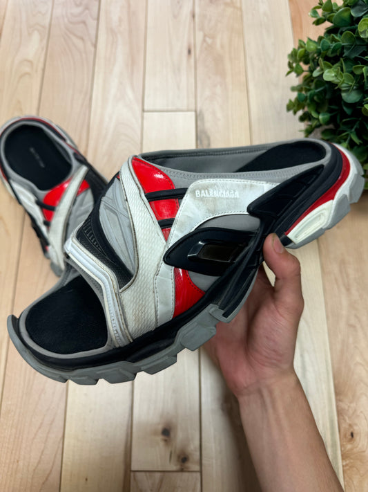 Balenciaga Track Slides Red/White/Black