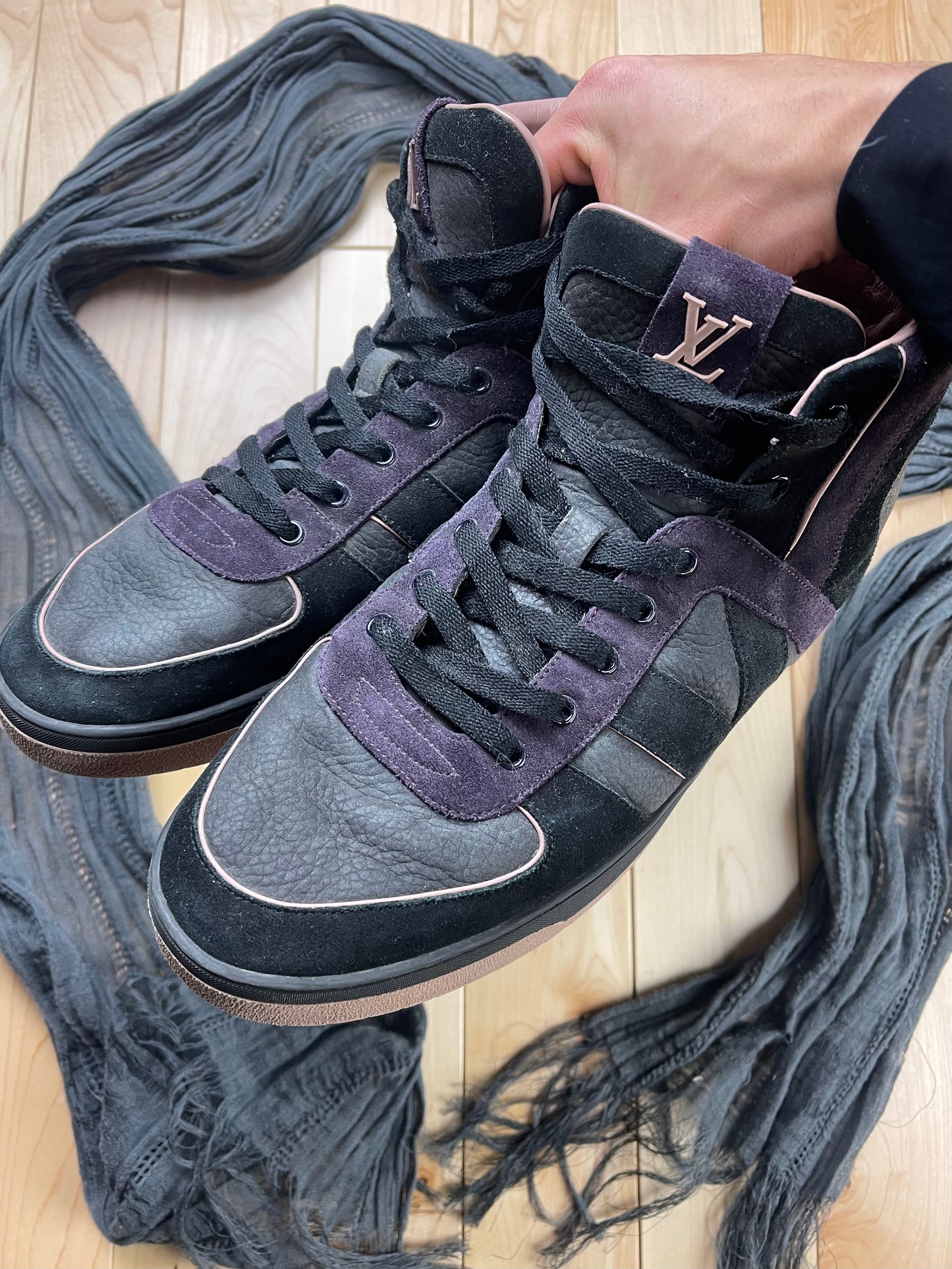 Louis Vuitton Suede/Leather Purple Basketball Sneakers