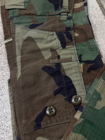 20472011 Reconstructed ‘Paper Doll’ Camo Cargo Pants