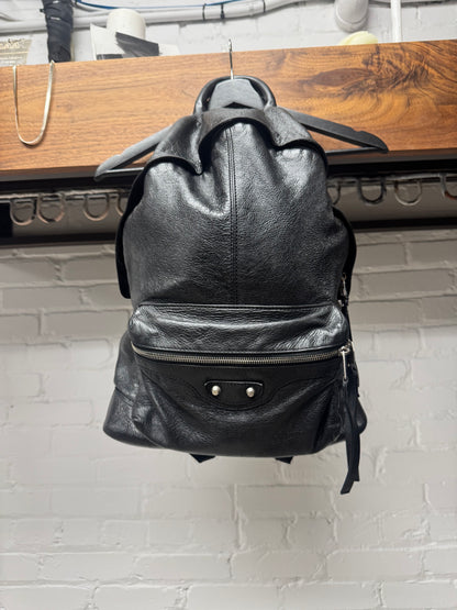 Balenciaga ‘Arena’ Black Calfskin Leather Studded Backpack