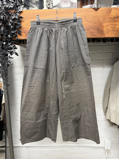 Y’s by Yohji Yamamoto Wide Leg Sarousel Cropped Trousers