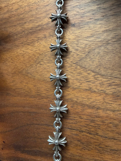 Chrome Hearts ‘CH Plus Cross’ 925 Silver Cutout Bracelet