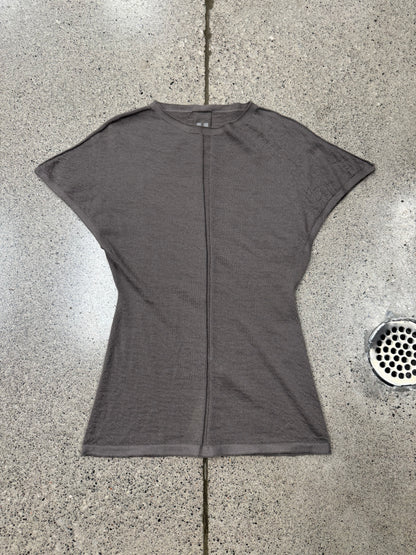 AW2019 Rick Owens ‘Larry’ Cashmere  V-Shape ‘Dust’ Cashmere Top