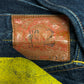 2000s Evisu Hand Painted Yellow Logo Raw Selvedge Denim