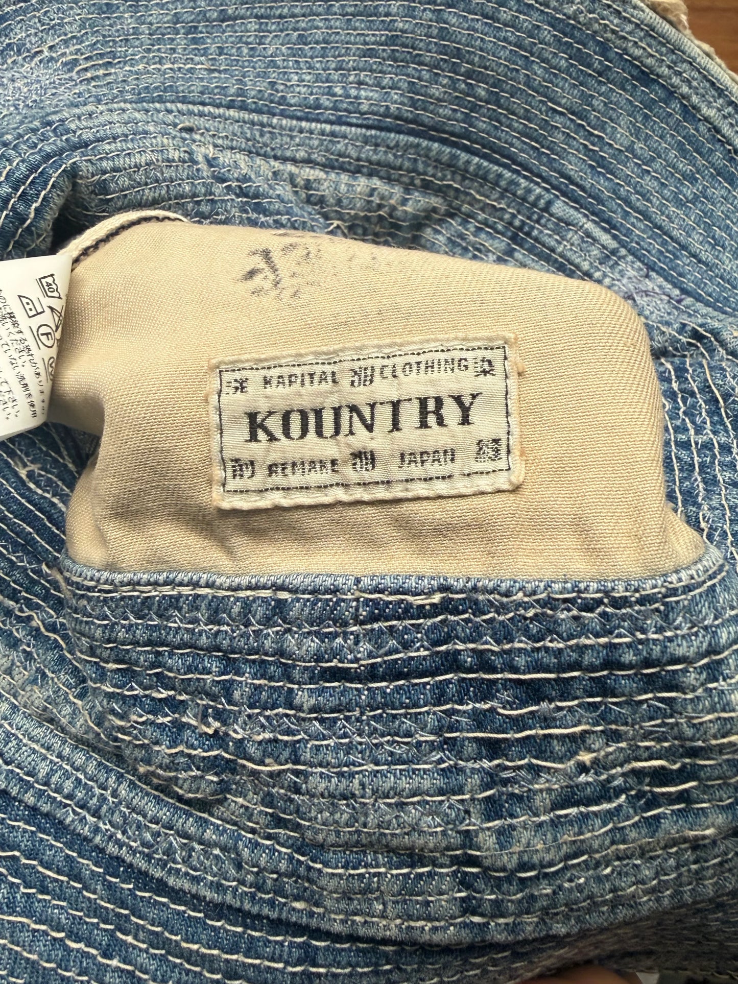 Kapital ‘Old Man & The Sea’ Boro Repaired Bucket Hat