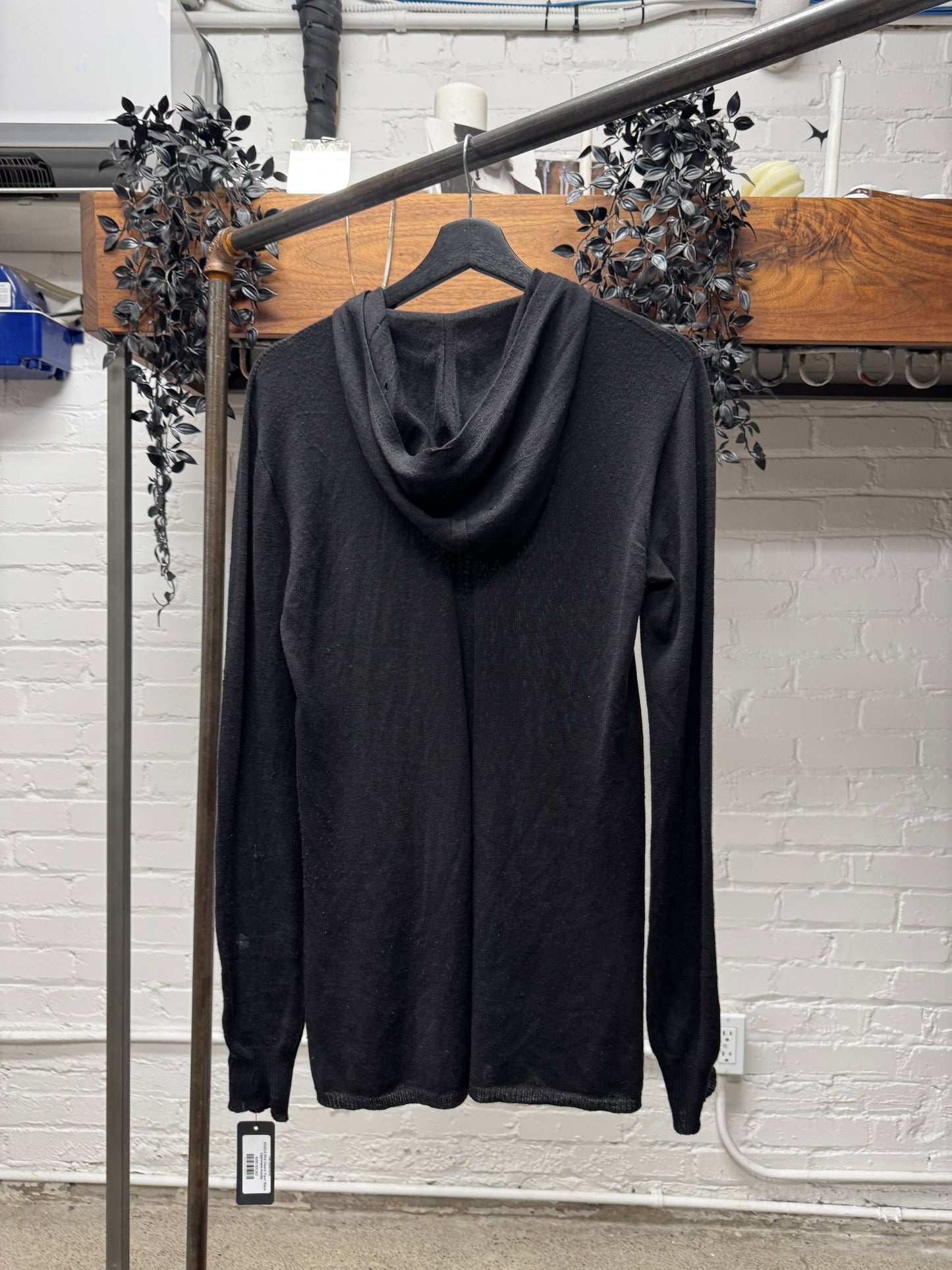 SS2015 Rick Owens ‘Faun’ Black Cashmere Hoodie