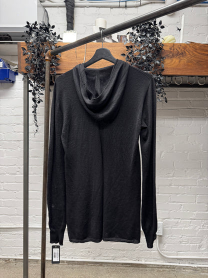 SS2015 Rick Owens ‘Faun’ Black Cashmere Hoodie