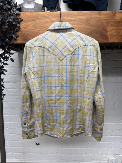 Isamu Katayama Backlash ‘Pigskin Suede’ Printed Plaid Western Flannel