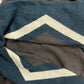 Roberto Cavalli Navy Blue/White V-Neck Colorblocked Sweater