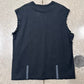 Helmut Lang Distressed Sleeveless Cutoff Sweatshirt