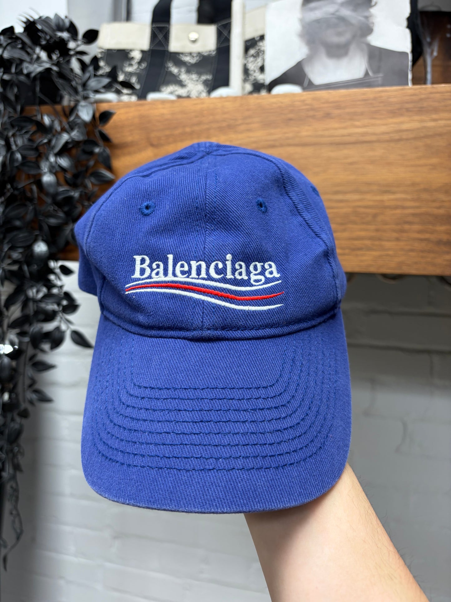 AW2017 Balenciaga ‘Campaign Logo’ Strap-Back Baseball Hat