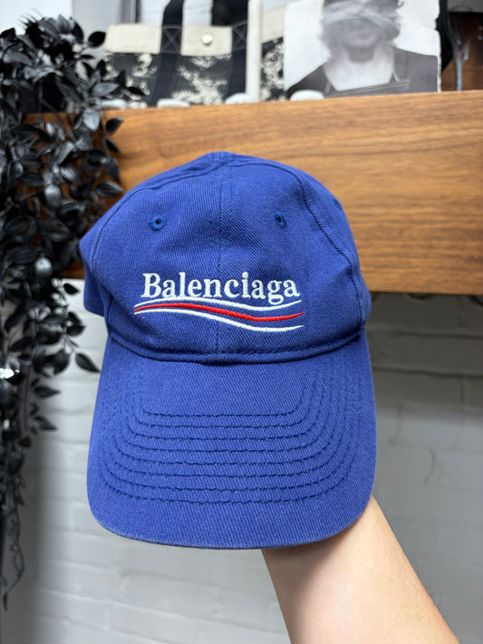 AW2017 Balenciaga ‘Campaign Logo’ Strap-Back Baseball Hat