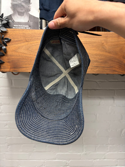 Kapital 11.5 oz Raw Blue Indigo Denim Strap-Back Hat