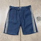 Kapital Side Stripe Blue Denim Shorts
