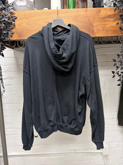 Haider Ackermann ‘Perth’ Heavyweight Black Cotton Pullover Hoodie