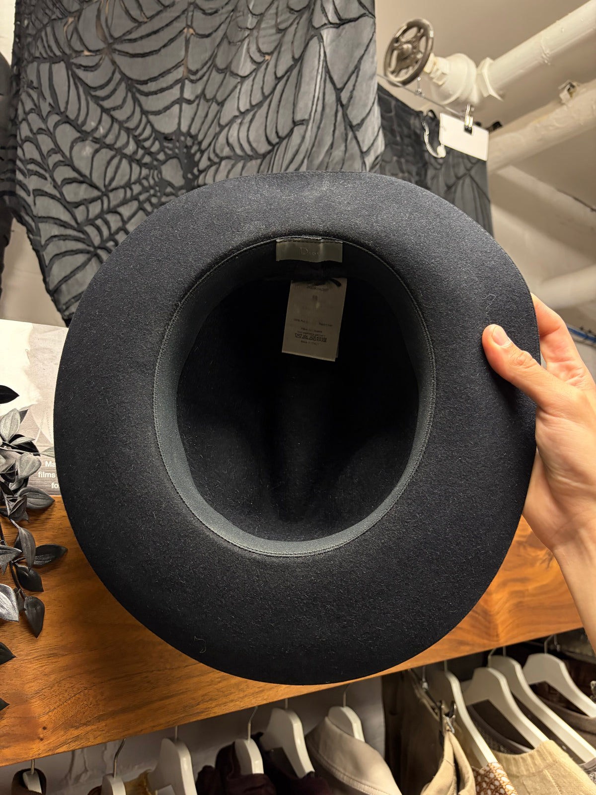 SS2012 Dior Homme ‘LessAndMore’ Rabbit Hair Black Wide Brim Hat