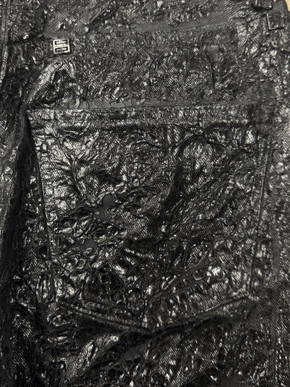 Givenchy ‘Paint Crackled’ Integral Zip Denim