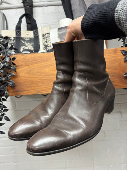 Yves Saint Laurent Rive Gauche by Tom Ford ‘Jonny’ Cuban Heel Leather Boots