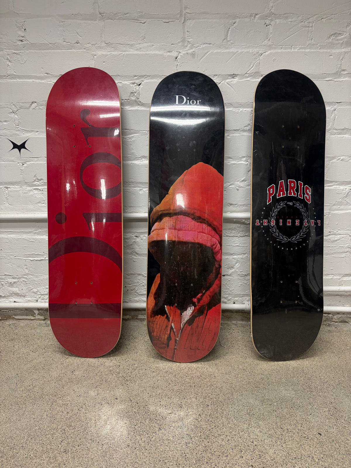SS2018 Dior Homme x Francois Bard ‘Sealed’ Complete Set of 3 Skate Decks