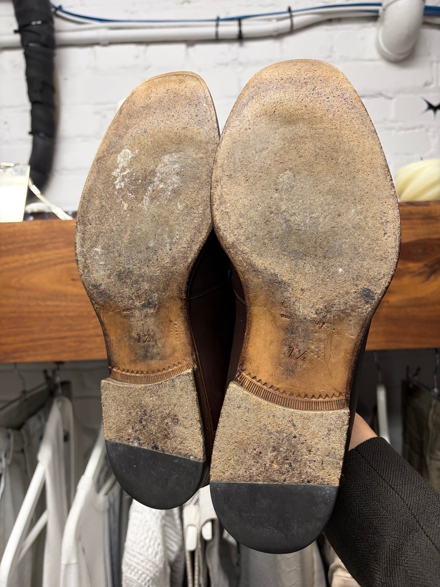 Vintage Gucci Brown Calfskin Leather ‘Penny’ Loafers