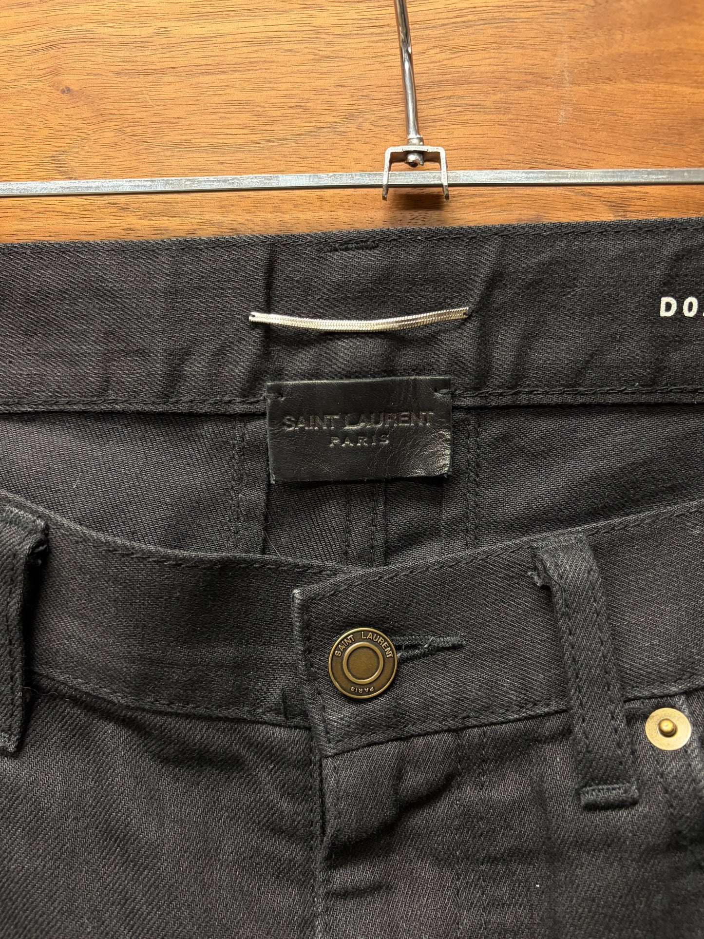 2015 Saint Laurent by Hedi Slimane ‘D02’ Distressed Black Denim