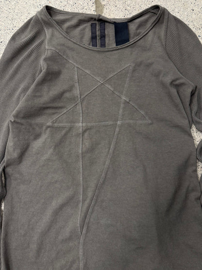 Rick Owens ‘Dust’ Pentagram Ribbed Cotton Long Sleeve Shirt
