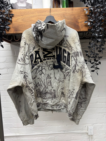 SS2023 Balenciaga ‘Skater’ Grey Zip-Up Hoodie