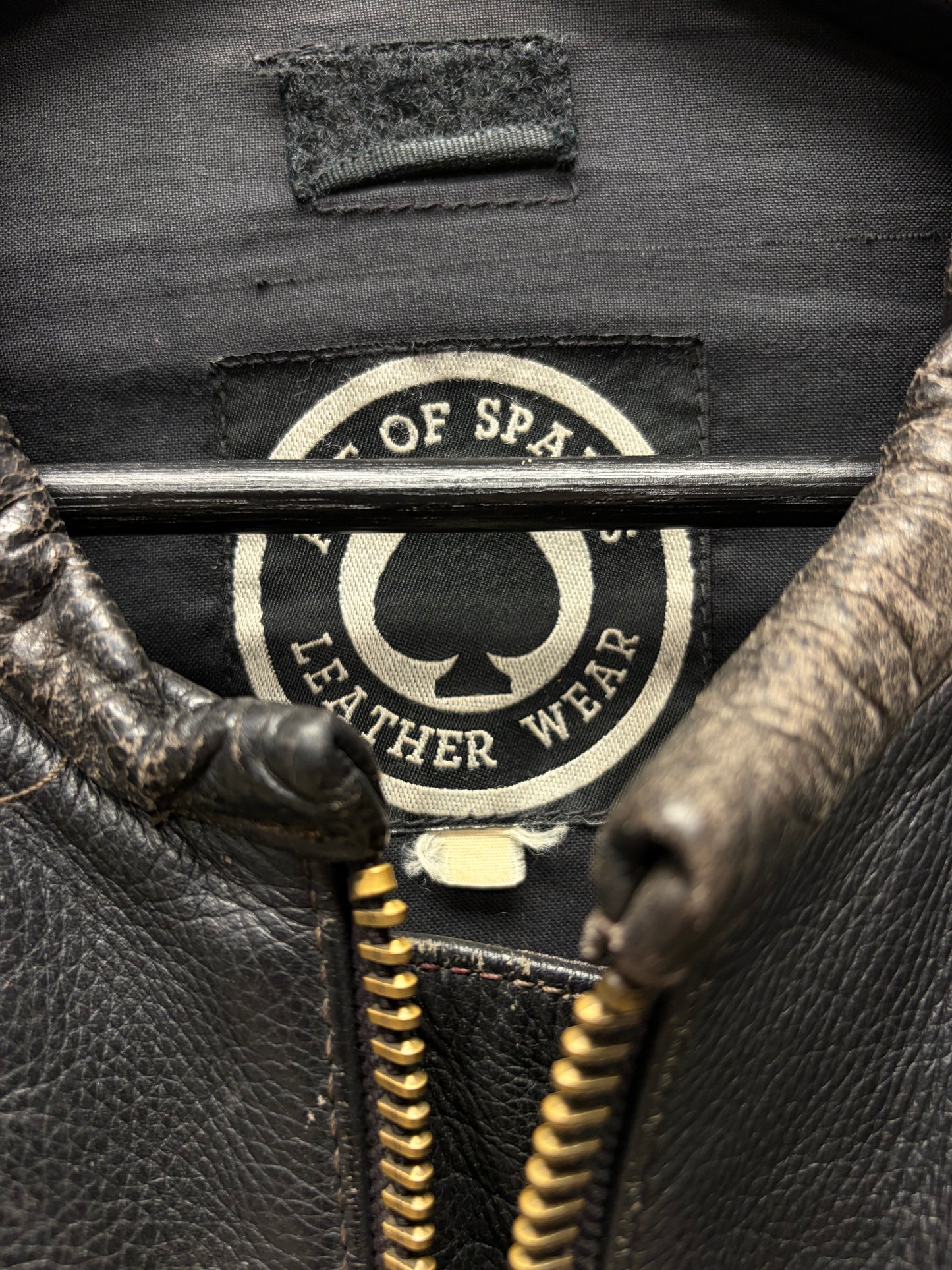 Vintage 90s West Coast Choppers ‘Cross Patch’ Black Calfskin Leather Biker Jacket