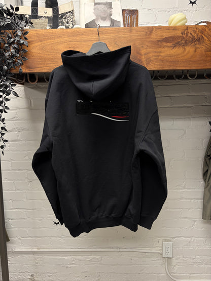 AW2023 Balenciaga ‘Mudshow’ Black ‘Gaffer Tape’ Pullover Hoodie