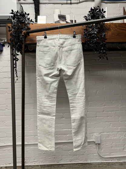 Maison Margiela ‘Paint Coated’ White Skinny Denim