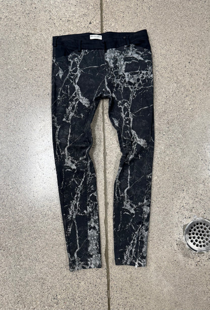 2013 Balenciaga by Nicholas Ghesquiere ‘Marble’ Skinny Jeans