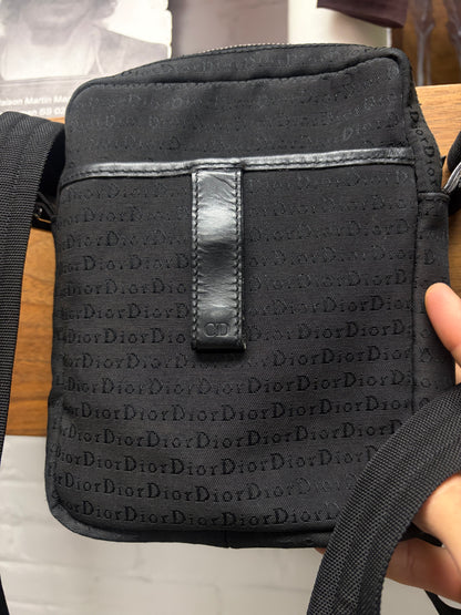Dior Homme ‘Trotter Monogram’ Black Canvas Crossbody Bag