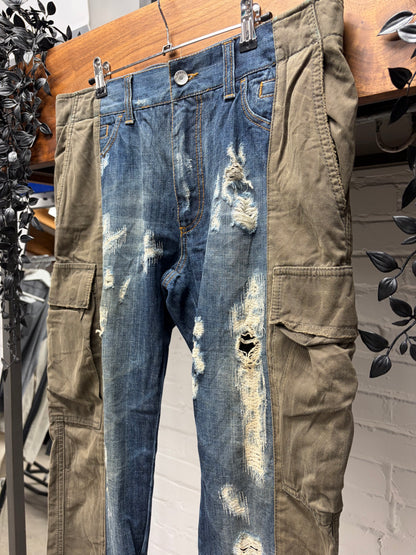 2000s Dolce & Gabbana Mainline Hybrid Denim/Cargo Pants